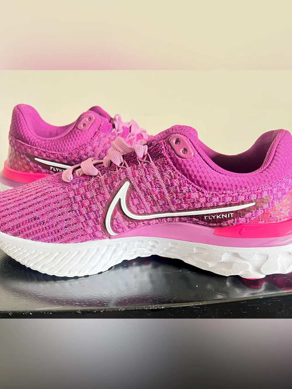 Nike React Infinity Run Flyknit 3 Womens Size 8 Bordeaux Purple DD3024 500